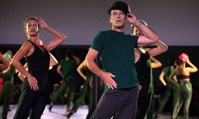 Antonio Banderas while rehearsing A Chorus Line