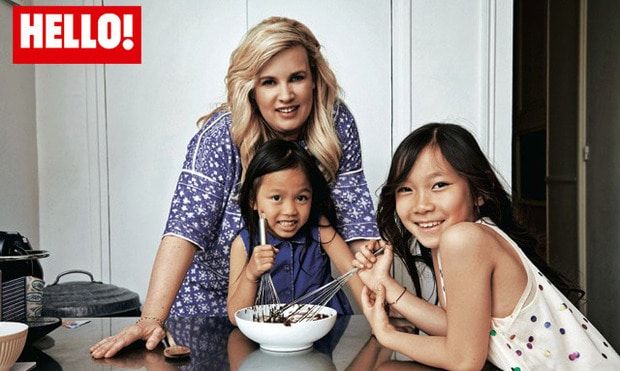The next generation: Charlotte, 8, and Quiterie, 6, help mommy in the kitchen
Photo: Gavin Smith / HELLO!