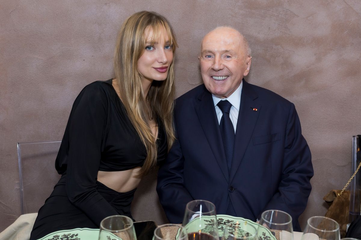 Mathilde Pinault with her grandfather, billionaire patriarch François Pinault.
