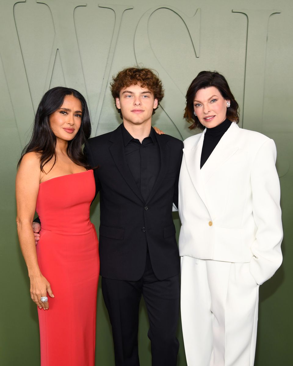 Salma Hayek, Augustin Evangelista and Linda Evangelista