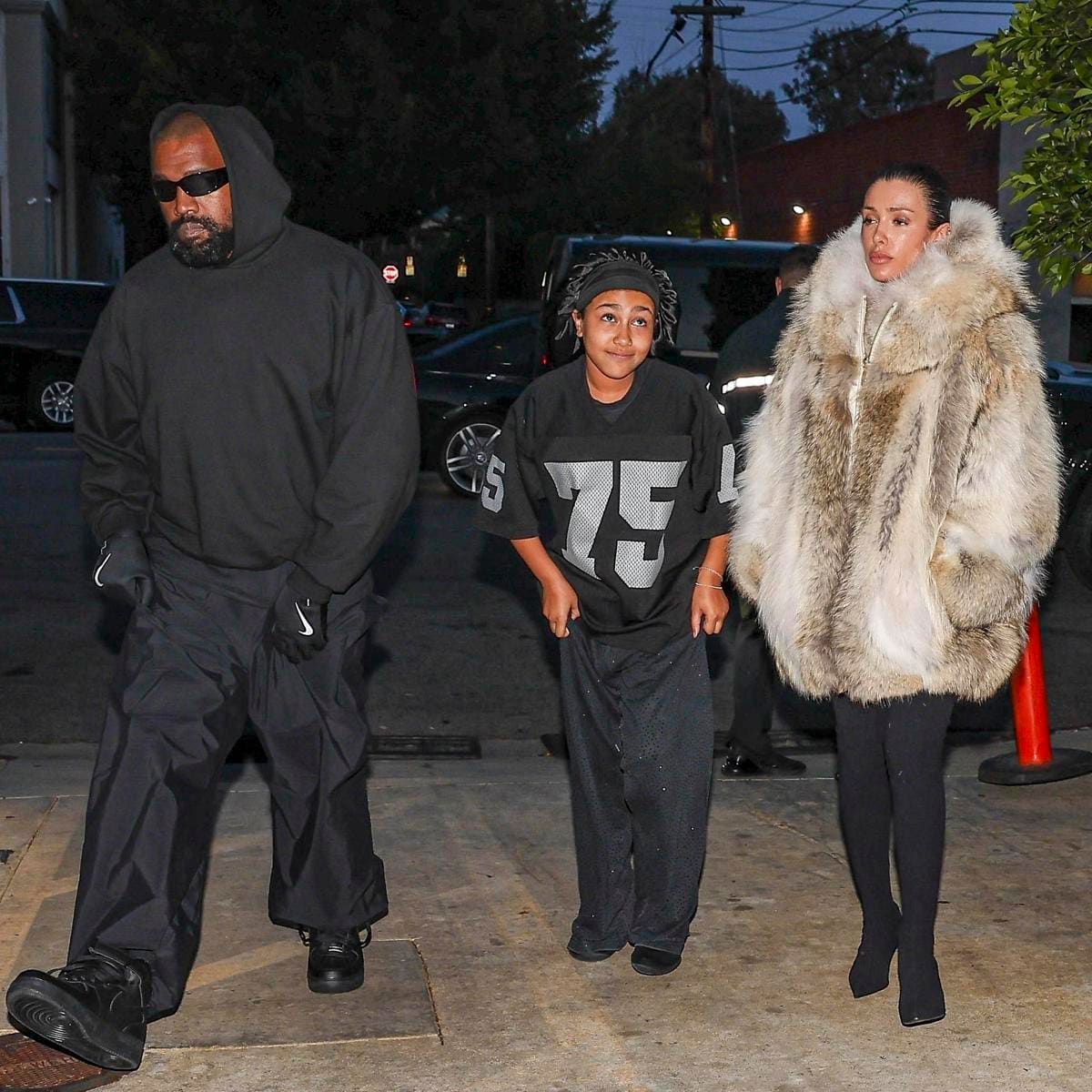 Kanye West, Bianca Censori, North West