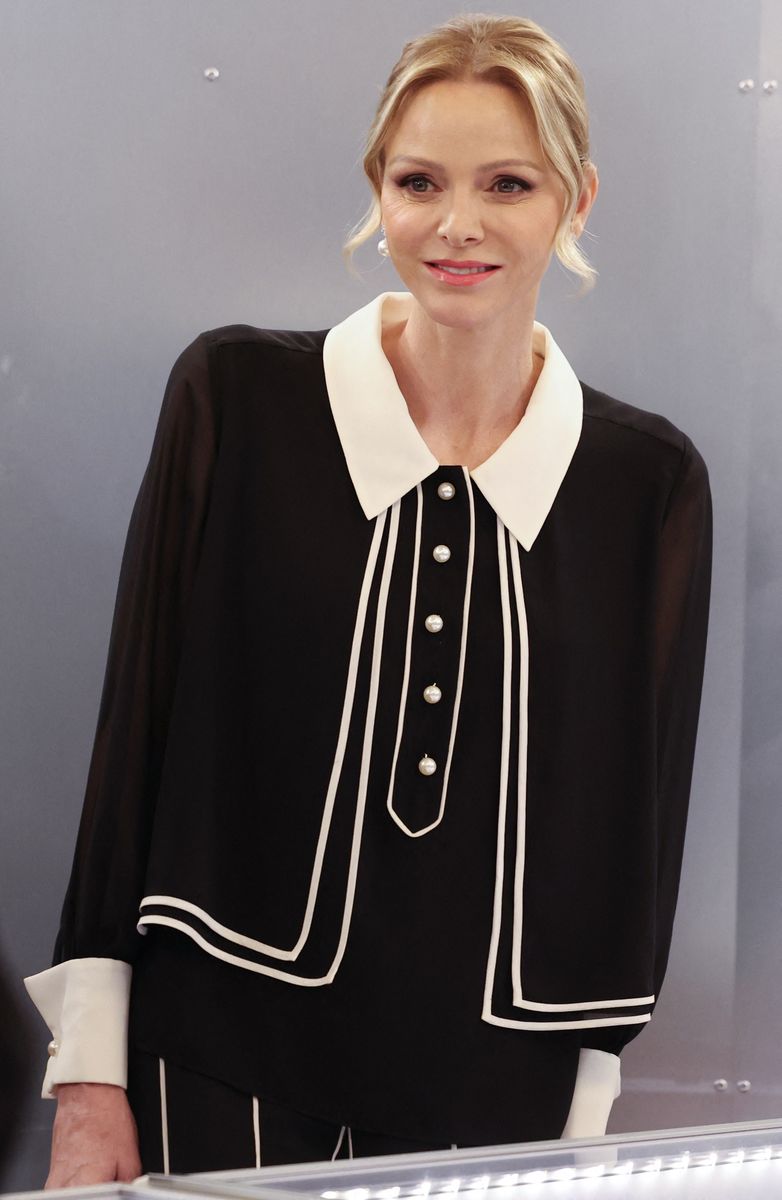 Princess Charlene of Monaco visits the Joya International Jewelry Fair in the Principality of Monaco