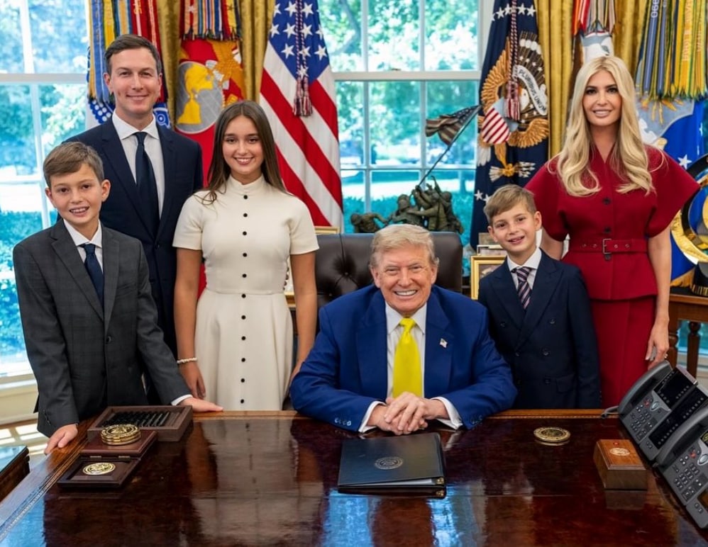 Arabella Kushner Steals the Show in Mom Ivanka Trump's Designer Dress During White House Ceremony