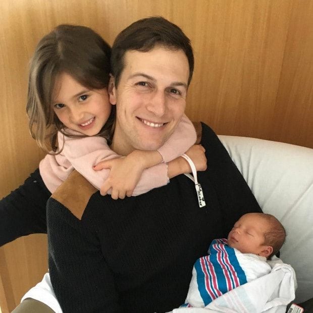 Ivanka shared a photo of her husband Jared cradling their newborn son Theodore along with daughter Arabella, captioned "This is love!"
<br>
Photo: Instagram.com/@IvankaTrump