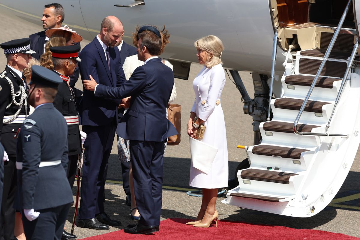 The President and the first lady had an awkward exchange upon their arrival to London