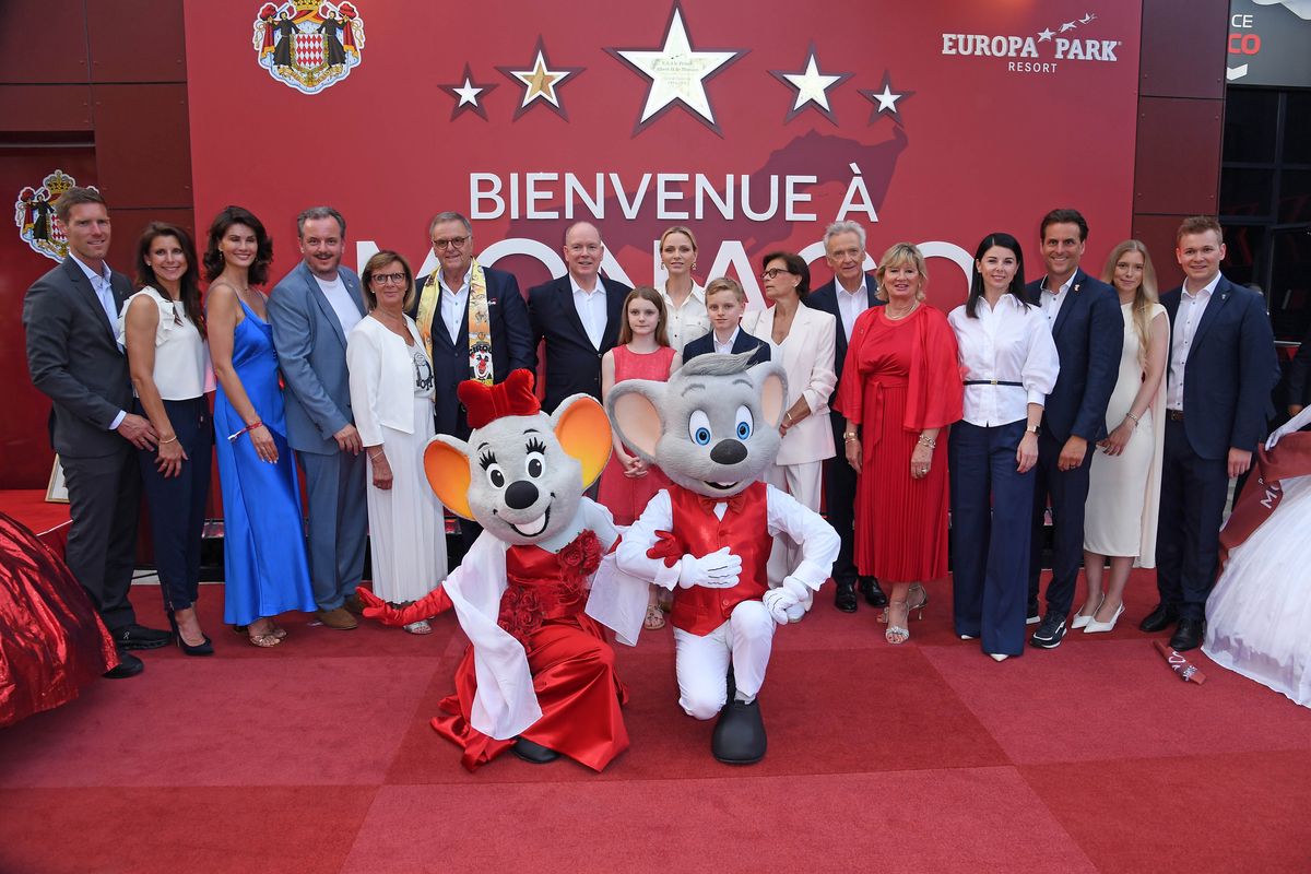 The Monaco royal family came together for a memorable ribbon-cutting ceremony in Rust, Germany.