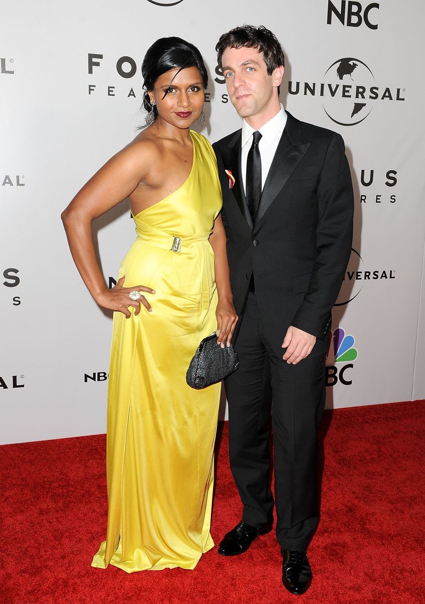 BEVERLY HILLS, CA - JANUARY 17:  Actors Mindy Kaling (L) and B. J. Novak arrive at NBC Universal's 67th Annual Golden Globes After Party at The Beverly Hilton Hotel on January 17, 2010 in Beverly Hills, California.  (Photo by Michael Kovac/FilmMagic) 