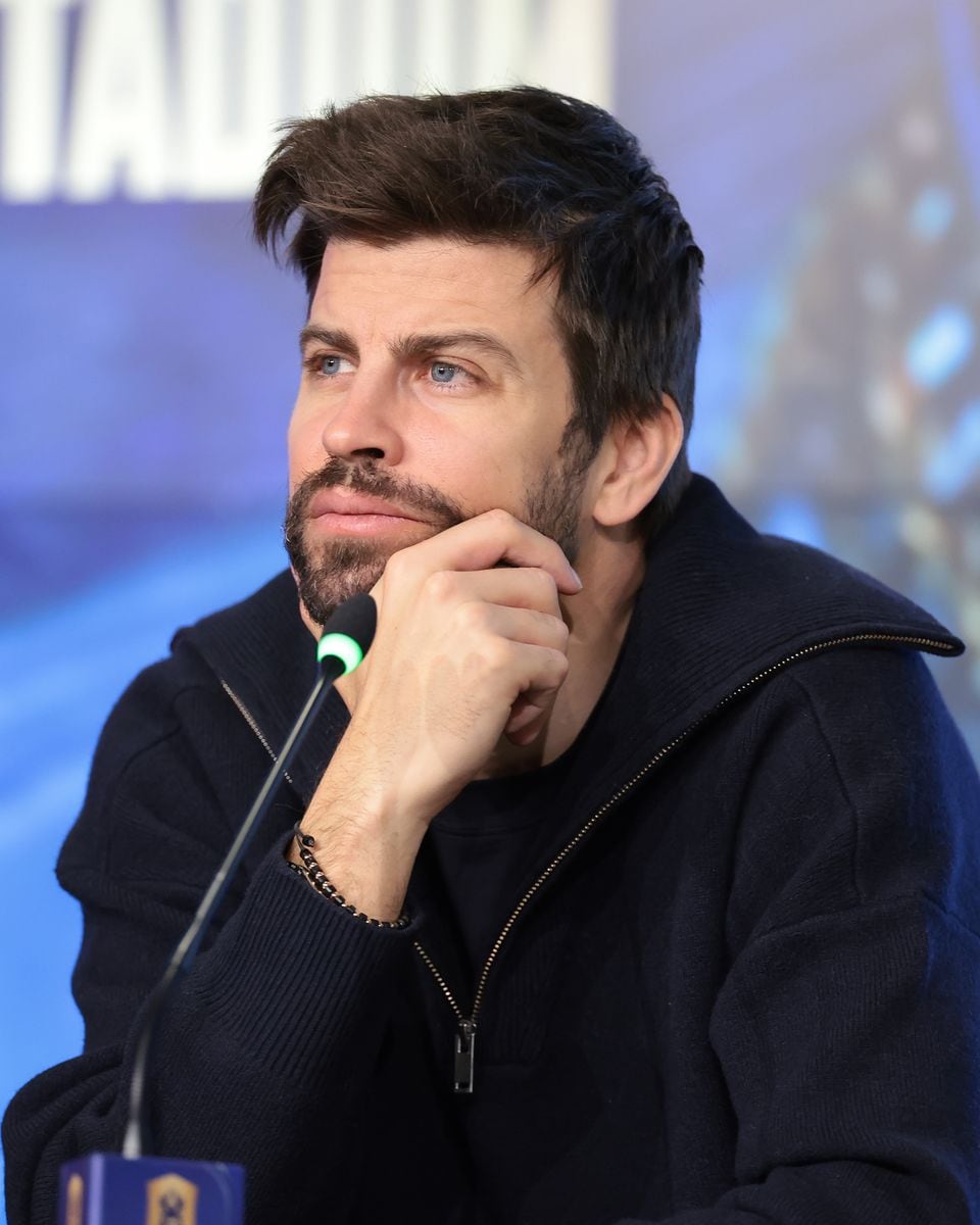 Gerard Pique (President of The Kings League) during the Kings League World Cup Nations Press Conference at Allianz Stadium on January 11, 2025 in Turin, Italy.  (Photo by Jonathan Moscrop/Getty Images)