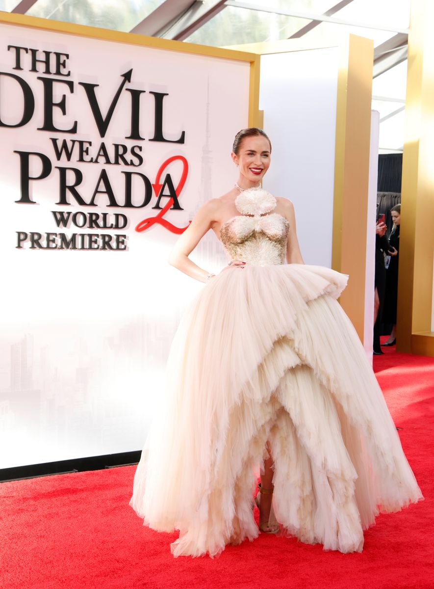 It was Emily Blunt who delivered the night’s most jaw-dropping fashion moment.