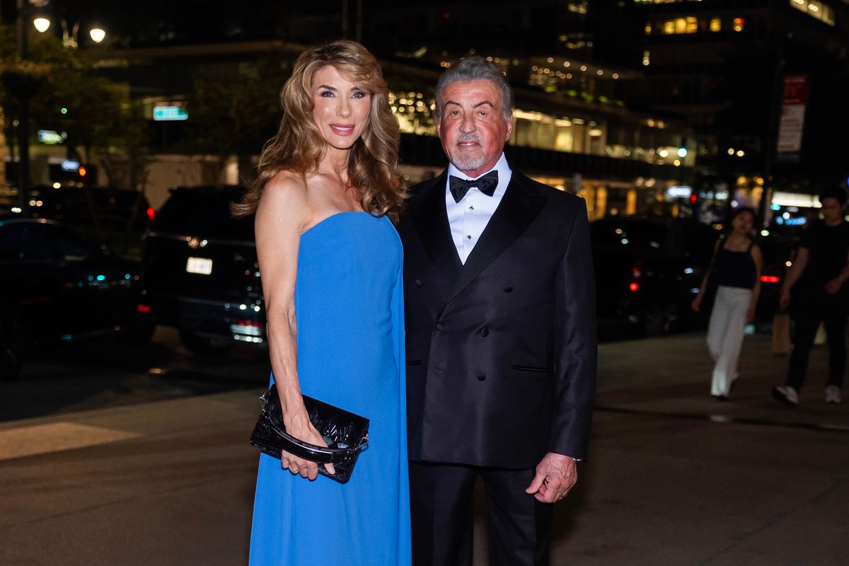 Jennifer Flavin and Sylvester Stallone in Midtown in New York City