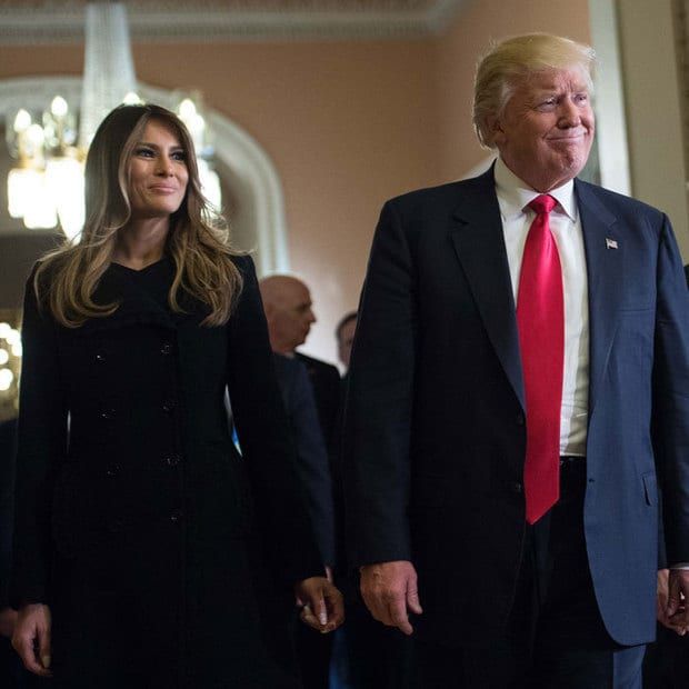 Melania and Donald paid a visit to their new home in Washington, D.C.
Photo: NICHOLAS KAMM/AFP/Getty Images