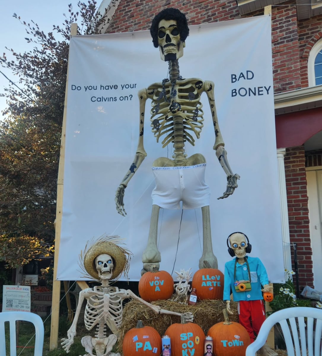 It’s a full-on Bad Bunny universe, complete with skeletons reenacting his most iconic 2025 moments