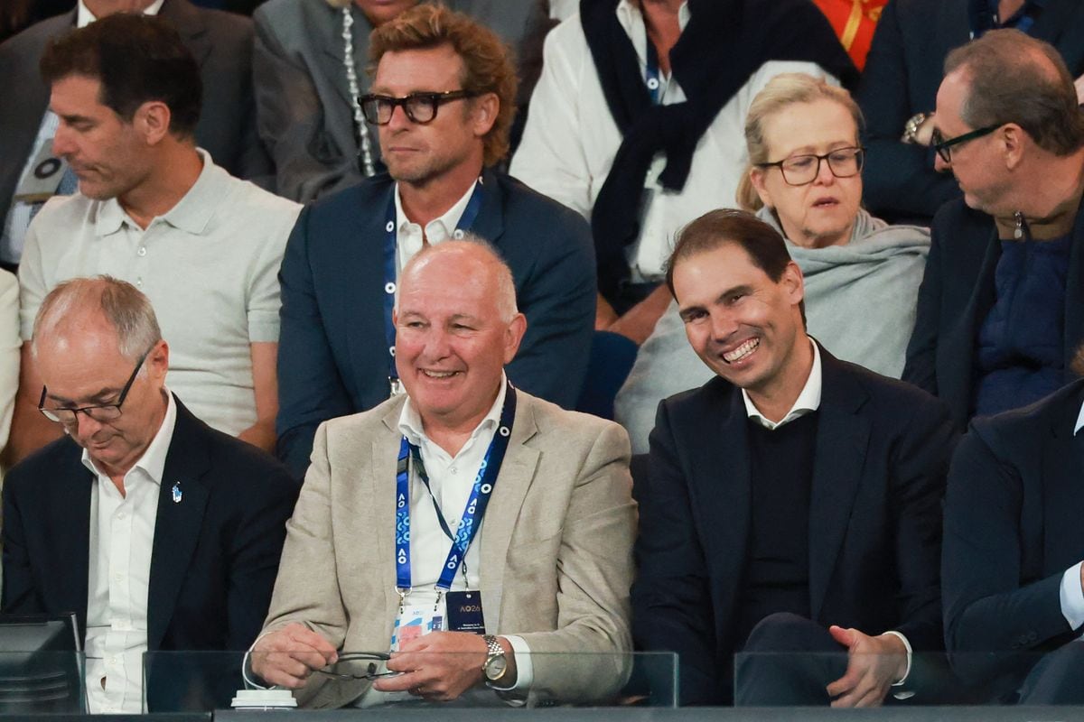 Rafael Nadal watched Alcaraz's game, and was cheering on him from the stands