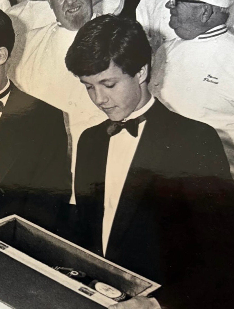 A rare photograph shows the then-Crown Prince Frederik undertaking his first official royal duty at just 16 years old in 1984.