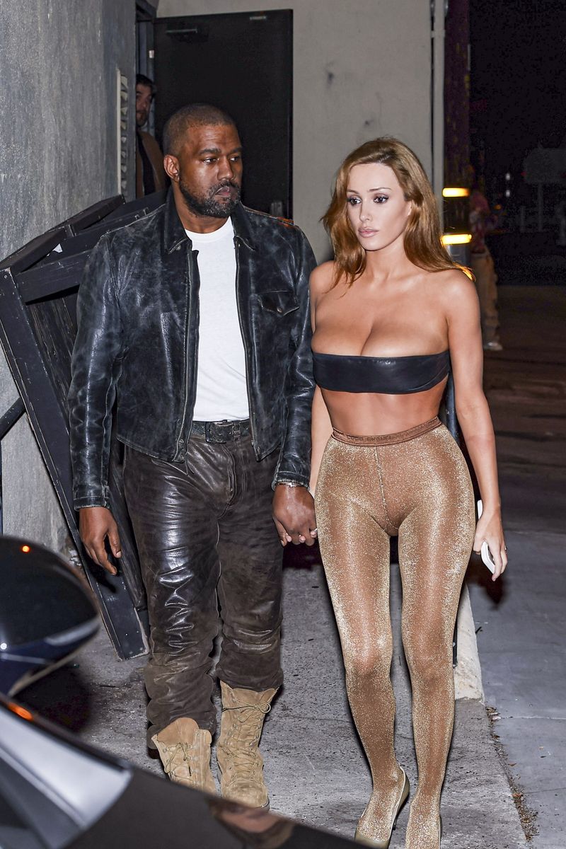 Bianca Censori’s ultra-minimal bandeau top and sheer tights lead her latest daring fashion looks