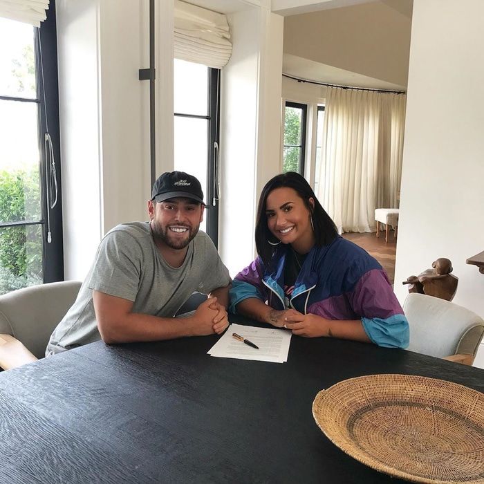Demi Lovato and Scooter Braun