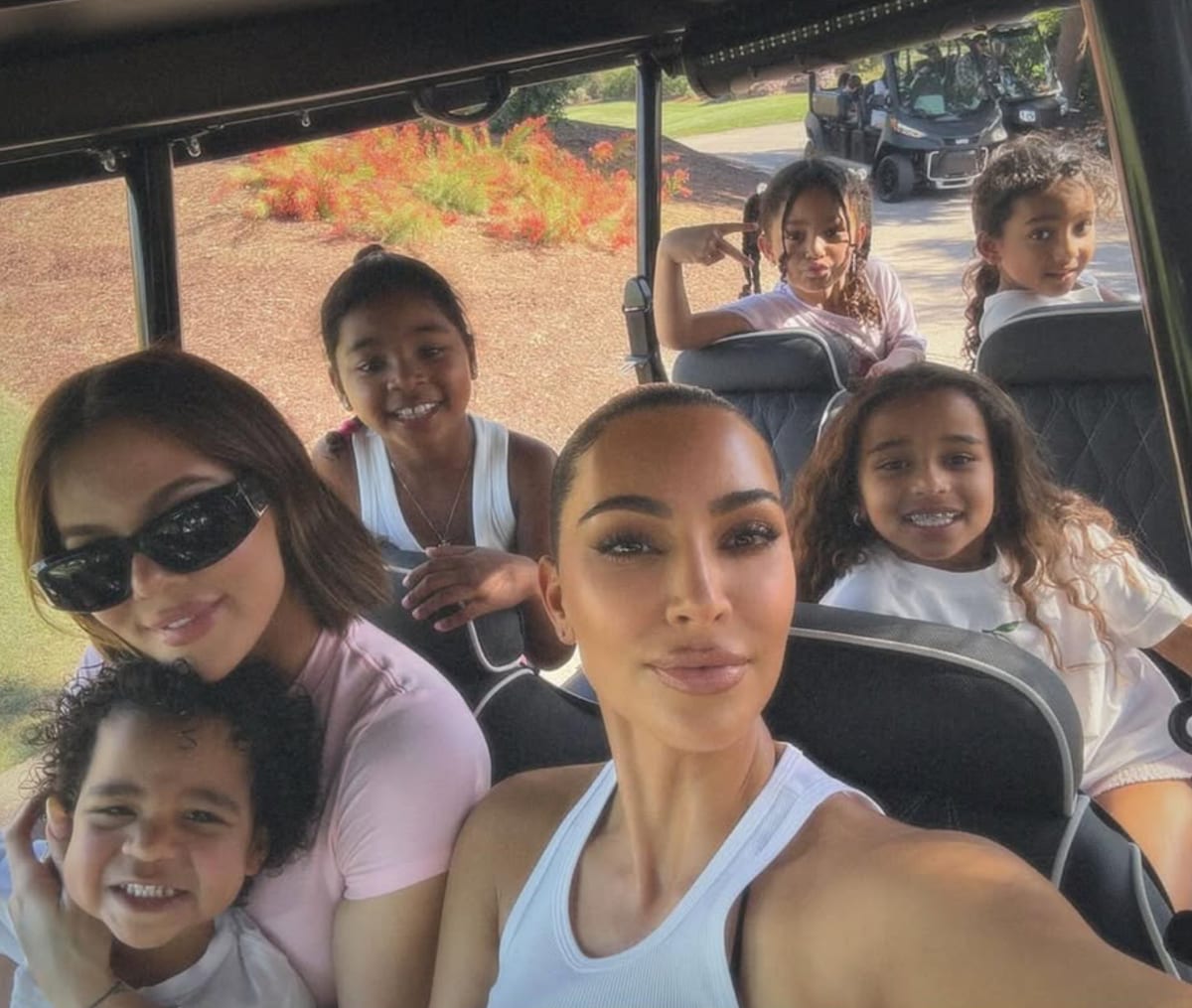 The Kardashian family during their 2025 Easter celebration.