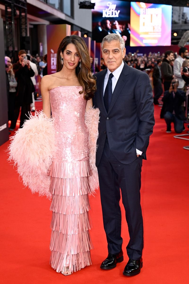 Amal Clooney and George Clooney attend the "Jay Kelly" Headline Gala at the 69th BFI London Film Festival at The Royal Festival Hall 