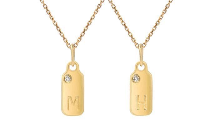Meghan Markle's personalized necklace by Mini Mini Jewels