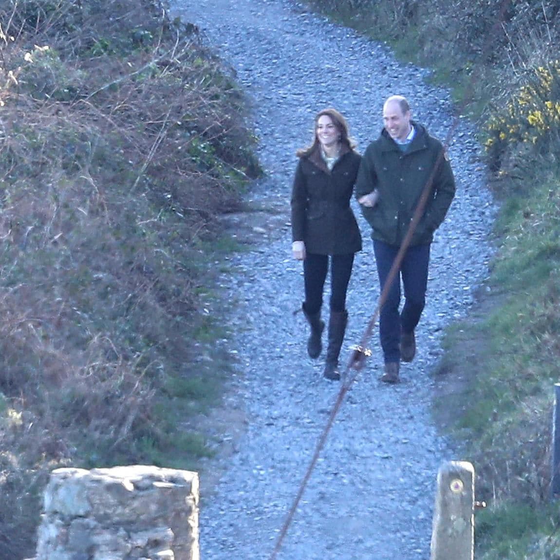 The Duke and Duchess had a rare PDA moment during their romantic walk on March 4