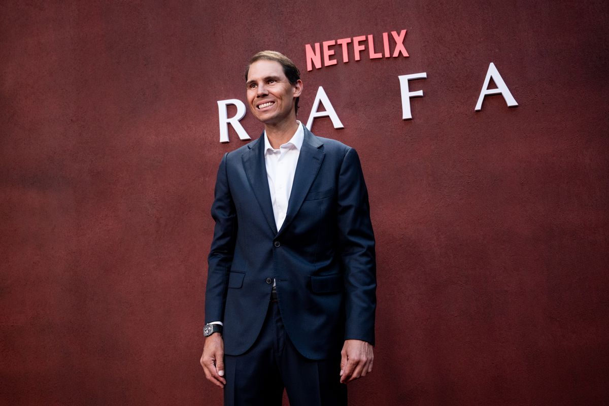 Rafa Nadal attends "RAFA" premiere at Beti Jai on May 20, 2026 in Madrid, Spain