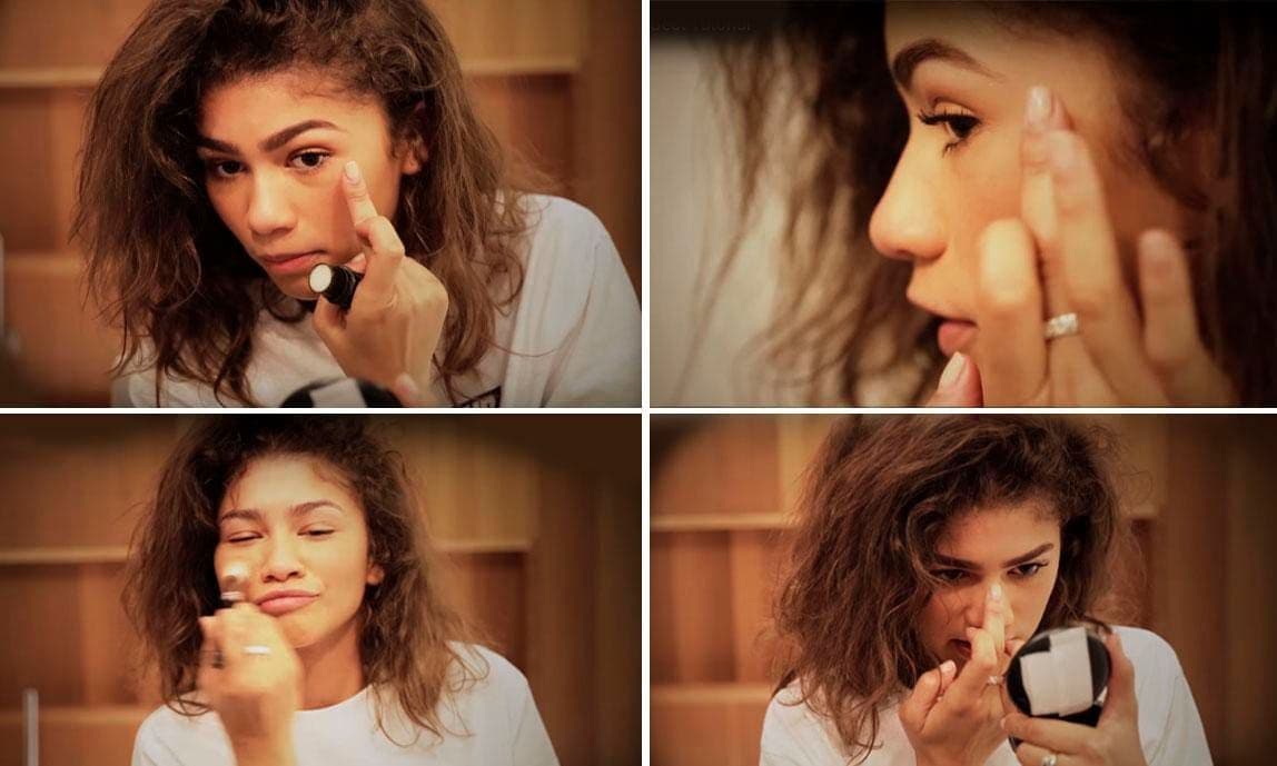 Collage Zendaya make up tutorial