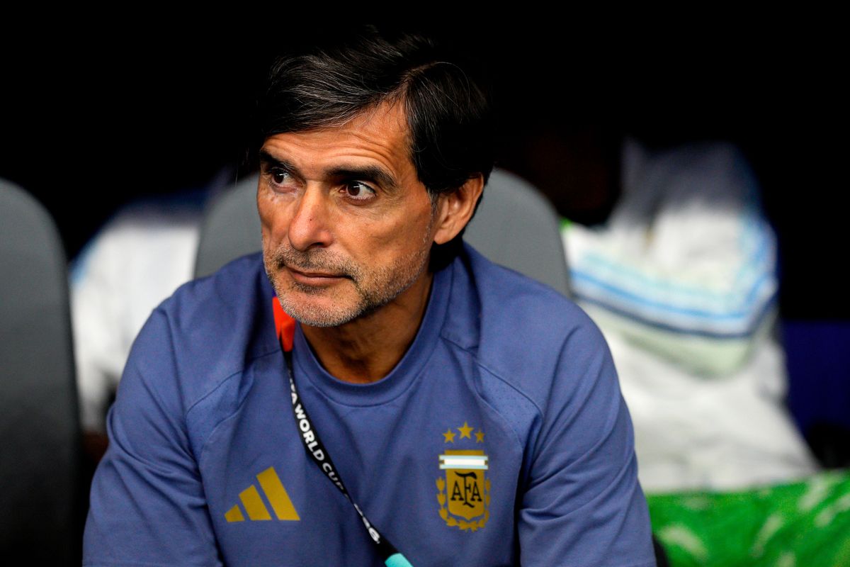 ARLINGTON, UNITED STATES - JUNE 22: Assistant coach Roberto Ayala of Argentina during the Group J: FIFA World Cup 2026 match between Argentina and Austria at Dallas Stadium on June 22, 2026 in Arlington, Texas. (Photo by Pablo Morano/BSR Agency/Getty Images)