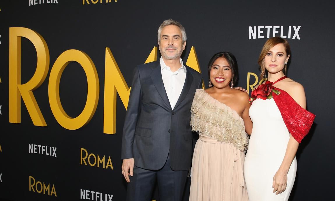 Alfonso Cuaron, Yalitza Aparicio and Marina de Tavira