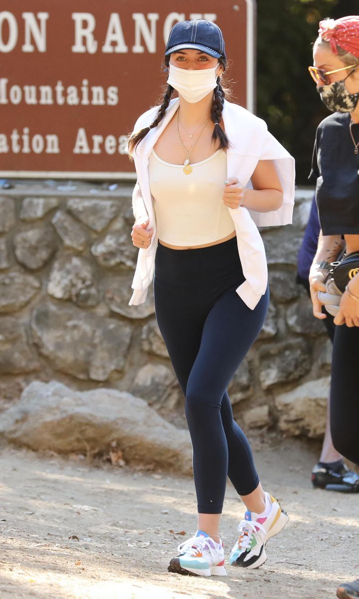 Ana de Armas on a hike