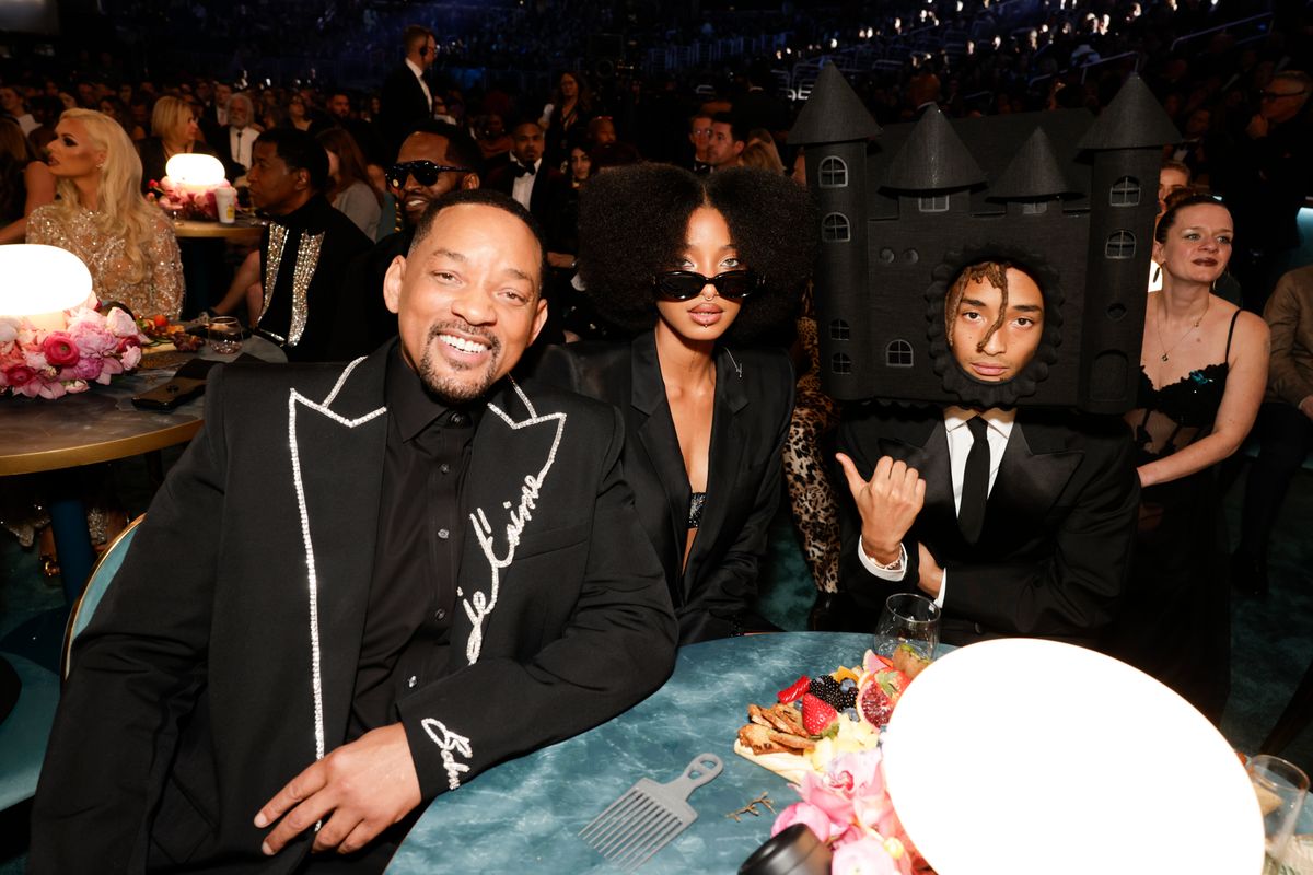  Will Smith, Willow Smith, and Jaden Smith at The 67th Annual Grammy Awards
