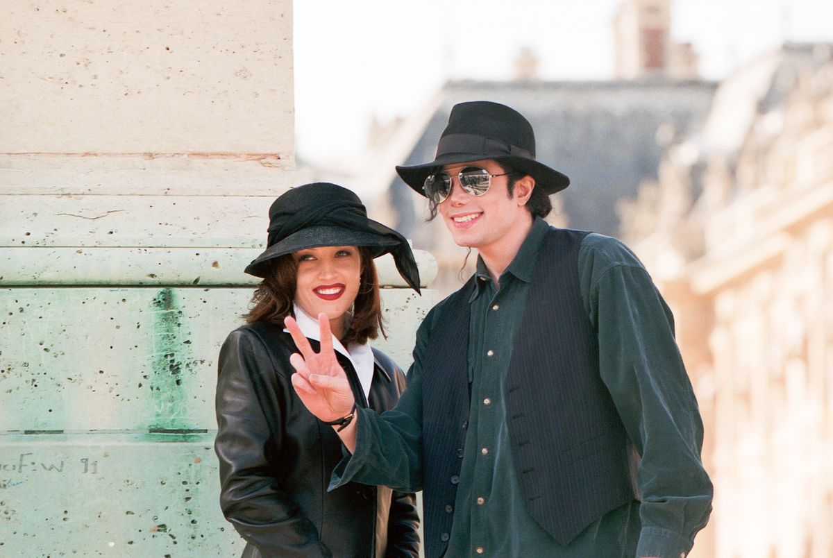 Lisa Marie Presley and Michael Jackson in 1994