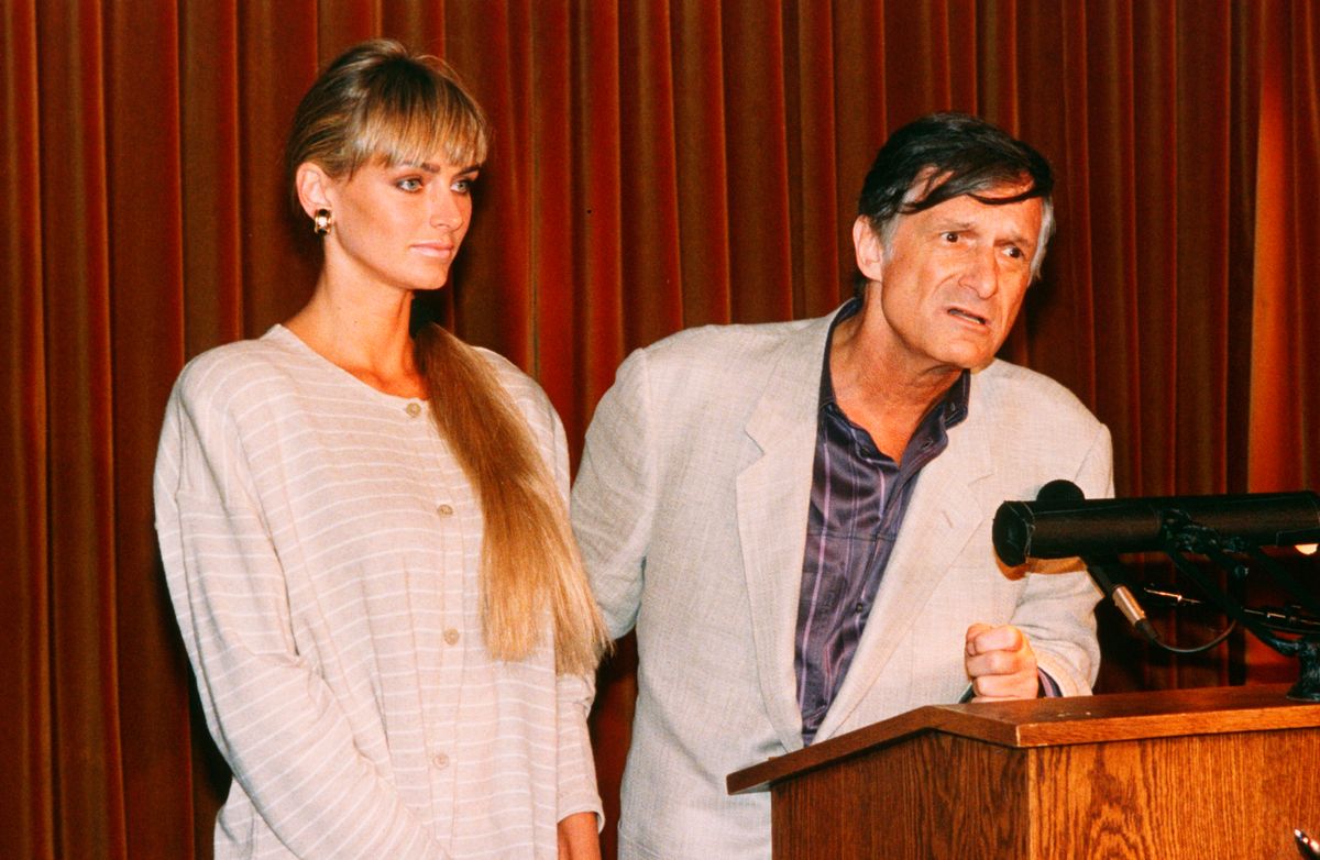 Hugh Hefner and his first wife, Kimberly Conrad, in 1989