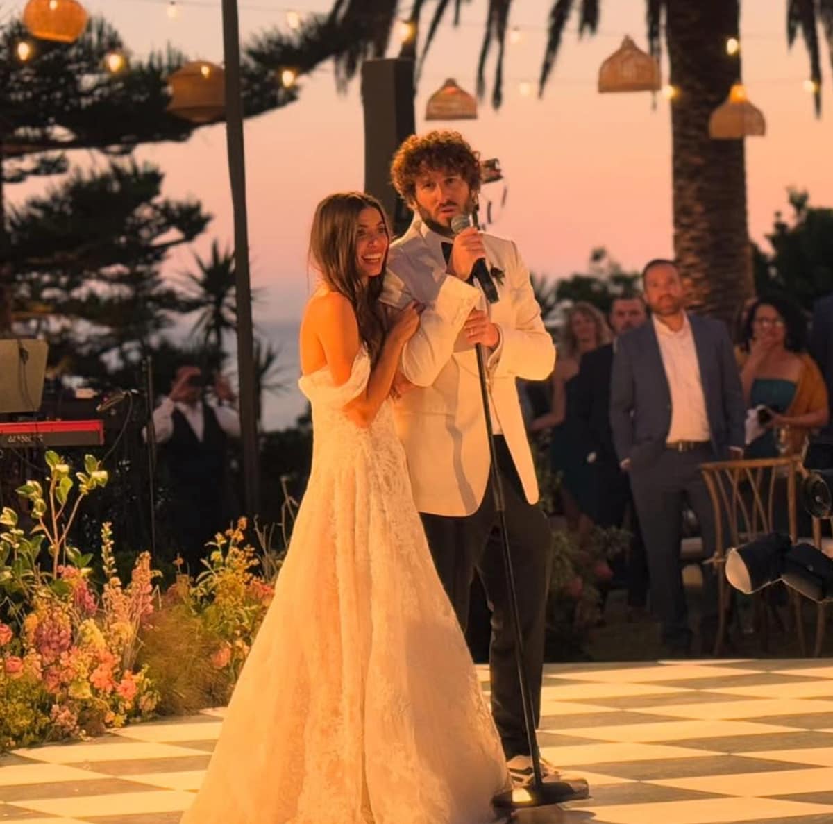 Dave Burd, and his longtime girlfriend, Kristin Batalucco, got married in Los Angeles.