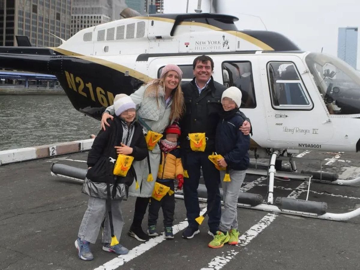 Agustin Escobar family helicopter New York tour