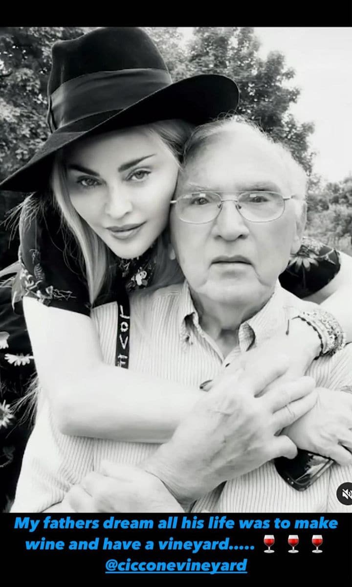 Madonna shares a rare photo with her father