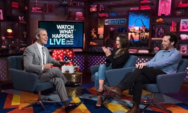 The couple had some fun with Andy Cohen when recalling their first meeting during a friend's kickball party.
Photo: Charles M Sykes/Bravo