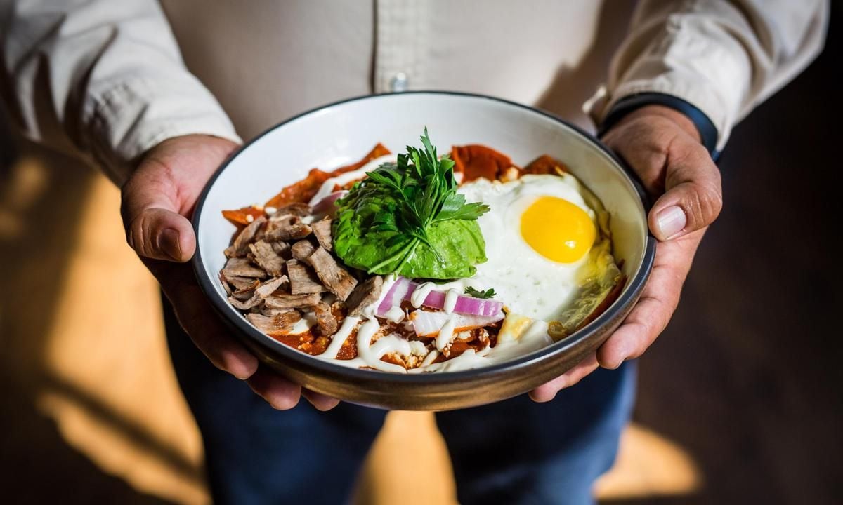Madre Oaxacan’s carne asada chilaquiles
