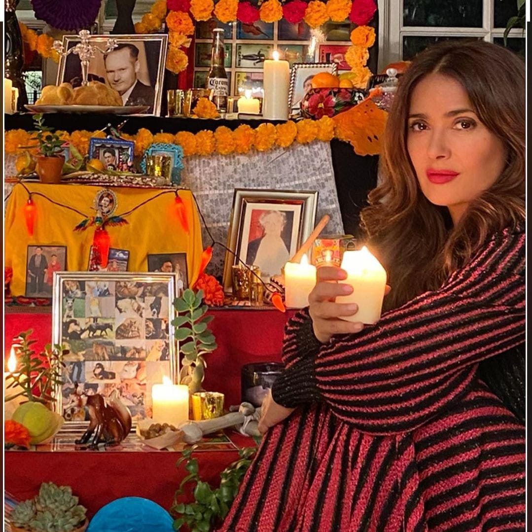 Salma Hayek day of the dead altar