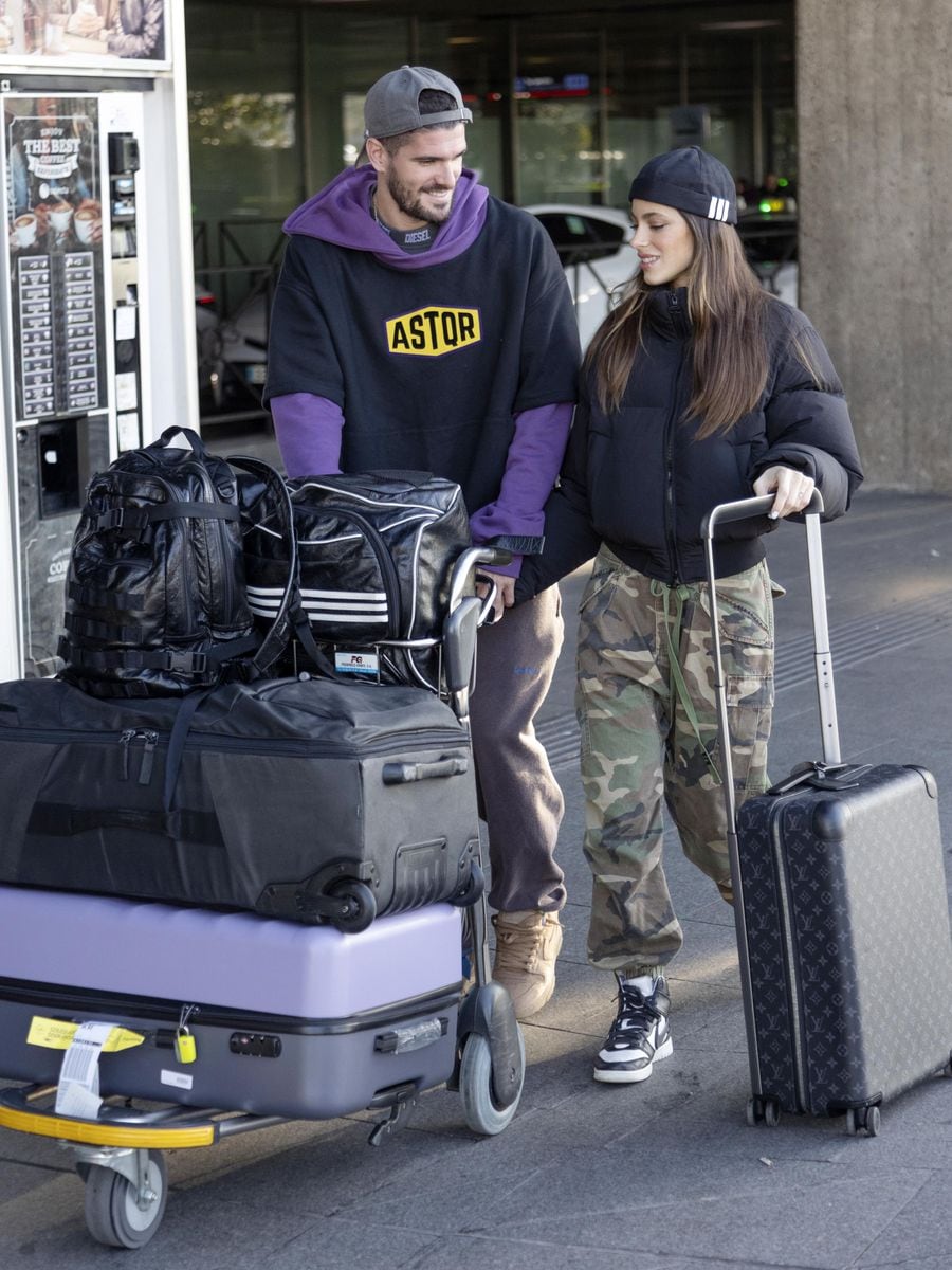 Atletico de Madrid player and World Cup winner Rodrigo de Paul in Madrid with girlfriend, Tini Stoessel on December 27th 2022.