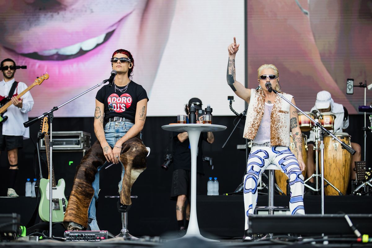 Ca7riel & Paco Amoroso performs live on stage during third day of Lollapalooza Brazil 