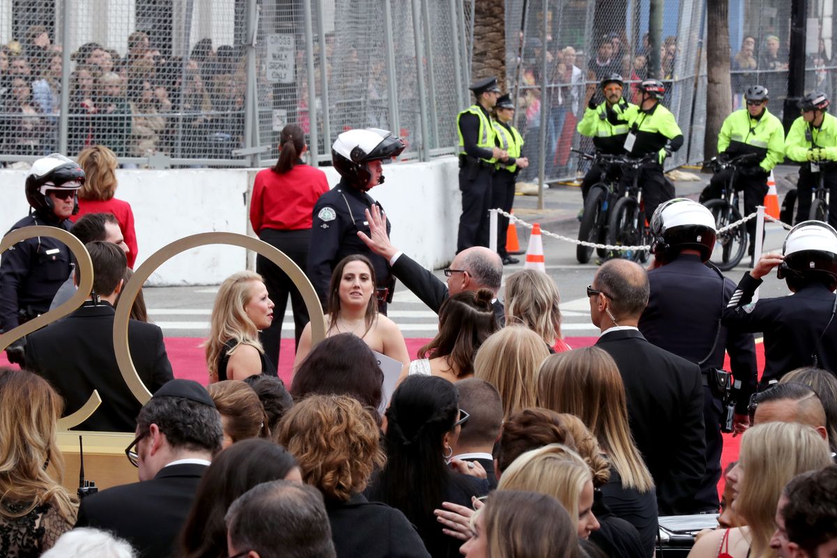 Security is seen at the 89th Annual Academy Awards at Hollywood & Highland Center.