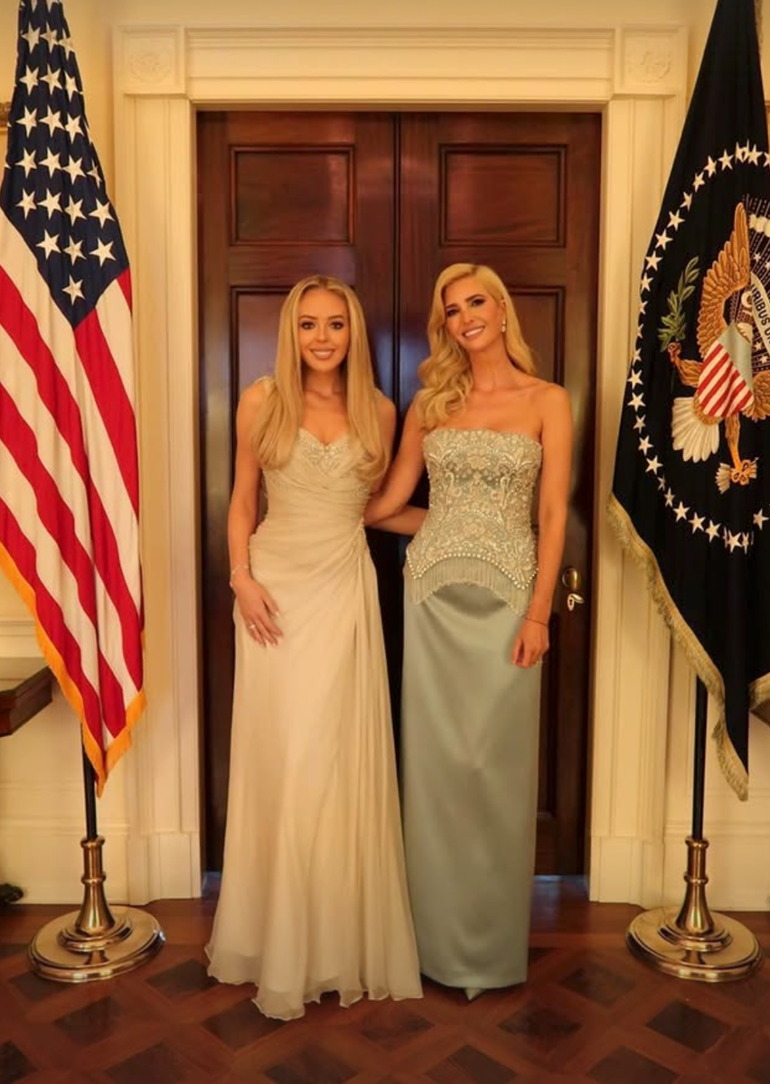 Tiffany and Ivanka coordinated in soft, shimmering hues for the glamorous evening at the White House.
