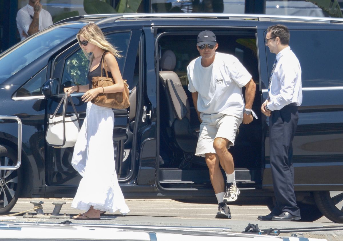 Orlando Bloom and his girlfriend, German model Luisa Laemmel, were seen arriving at the marina before boarding a luxury yacht during a summer getaway in Mallorca