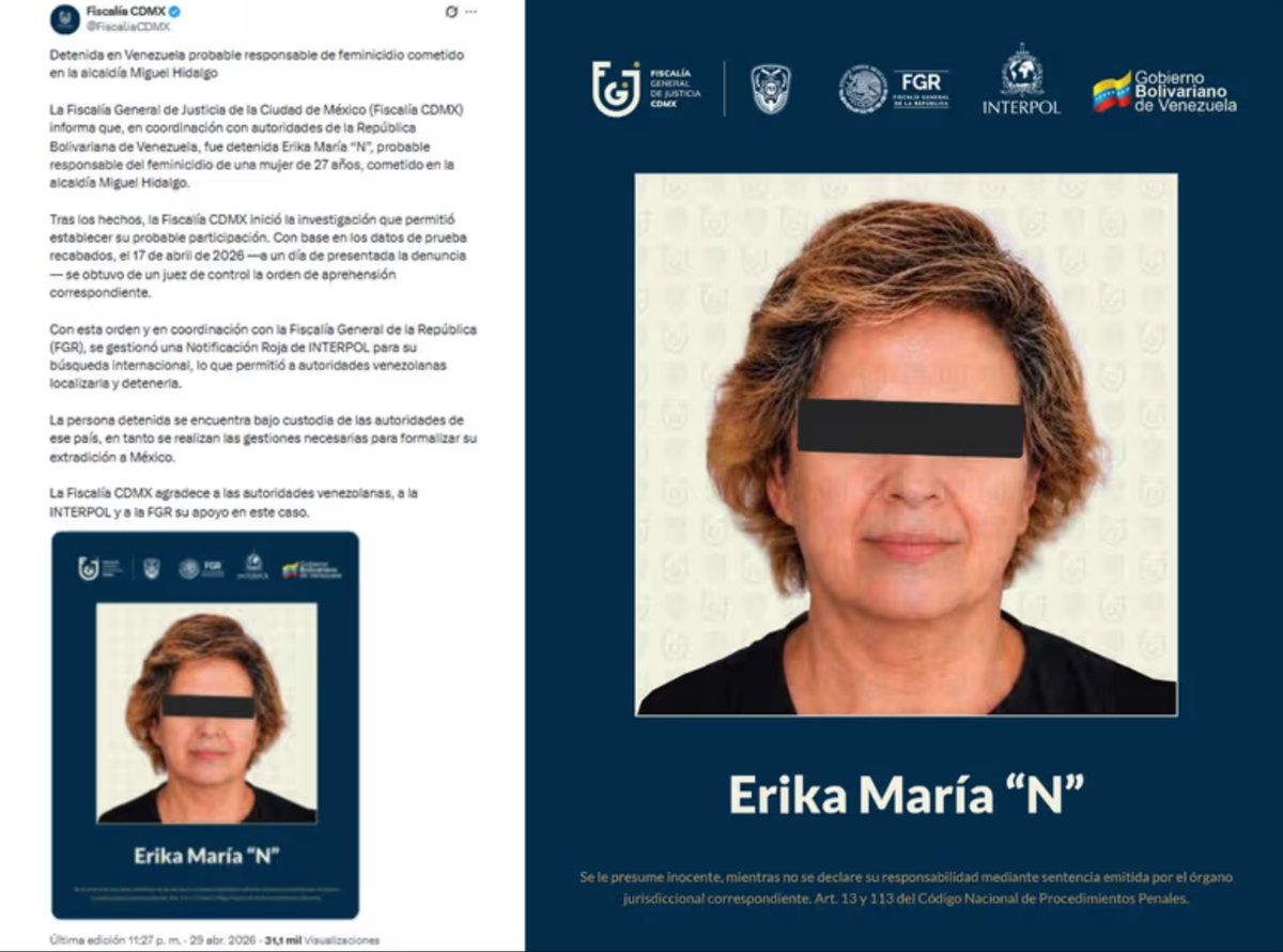 After officials issued an INTERPOL Red Notice, they were able to locate her abroad. She is currently in custody while extradition procedures are underway.