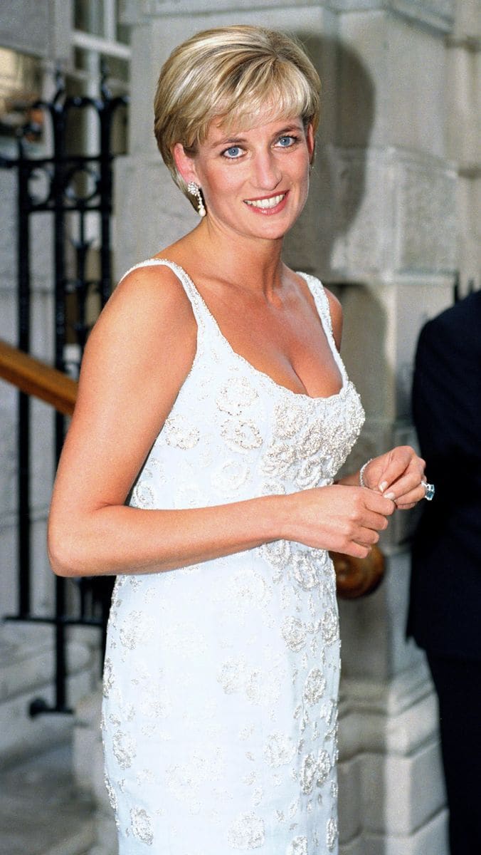 Diana The Princess Of Wales Attends A Gala Reception & Preview Of Her 'Dresses Auction' At Christies In London. 