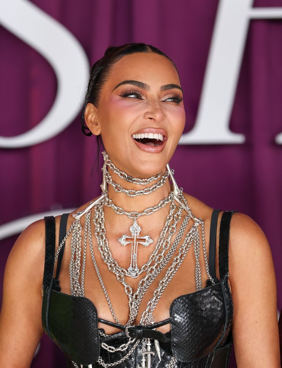 Kim Kardashian attends the "All's Fair" London Premiere.