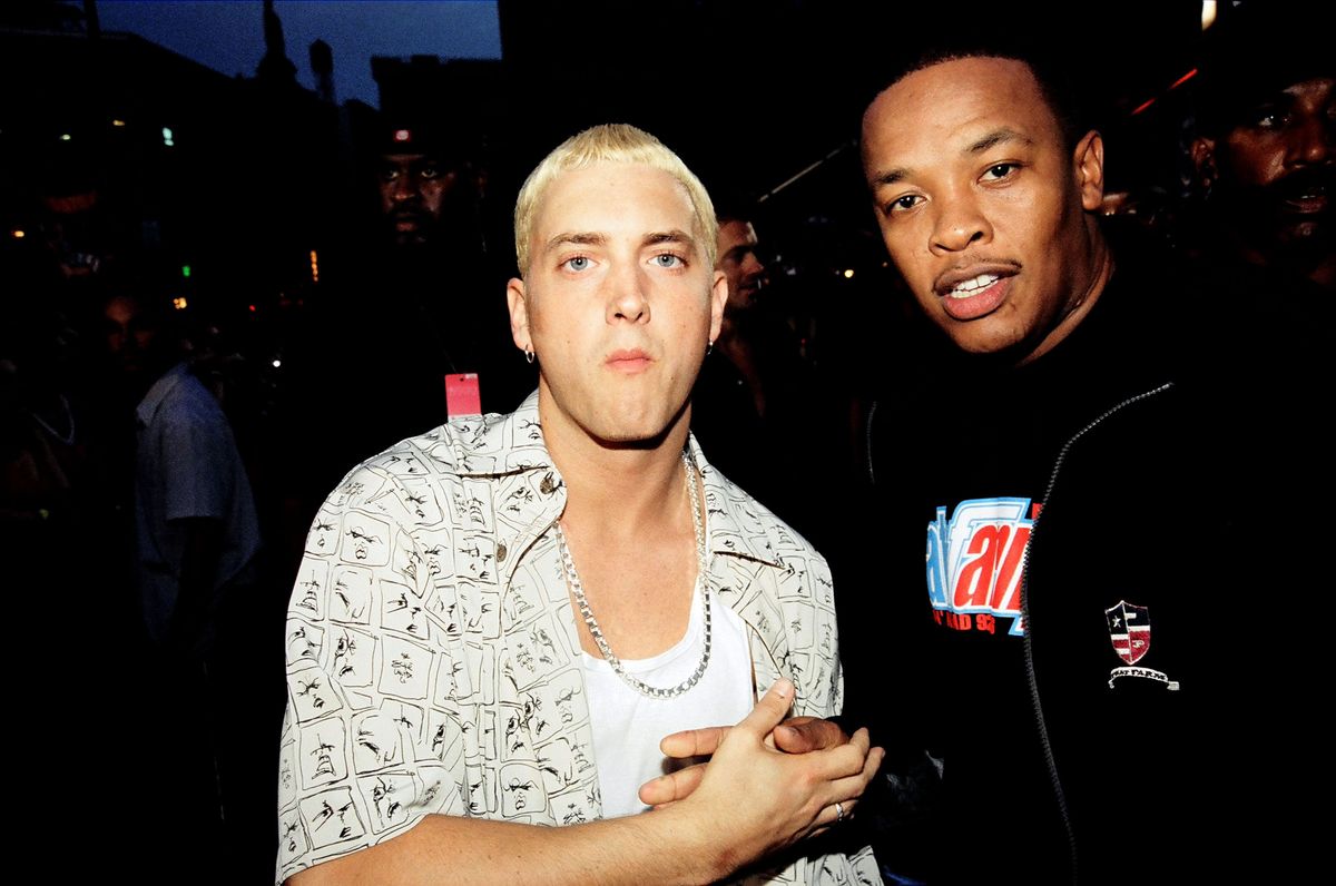 Eminem and Dr. Dre at 1999 MTV Music Awards Party