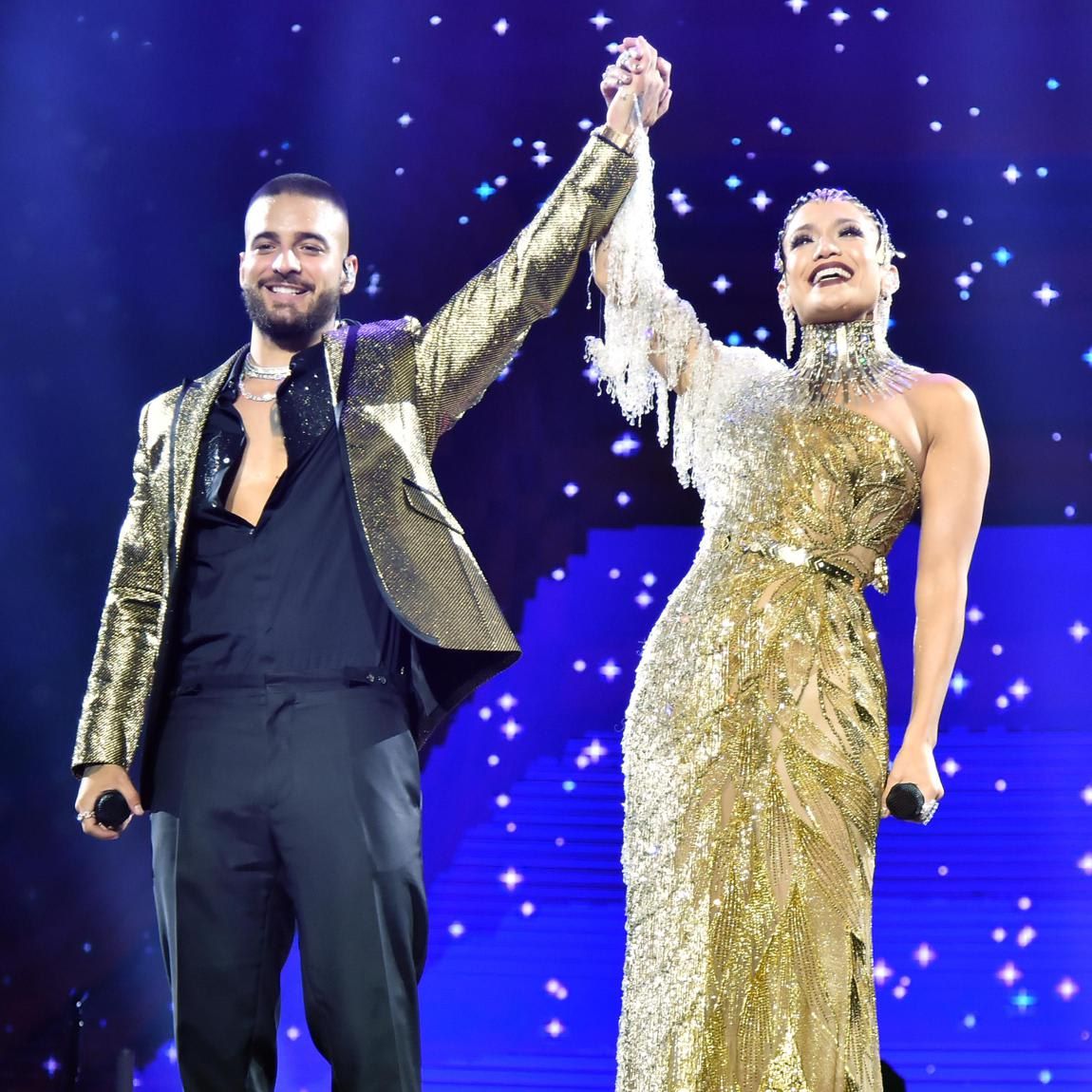 Maluma and JLo in Marry Me