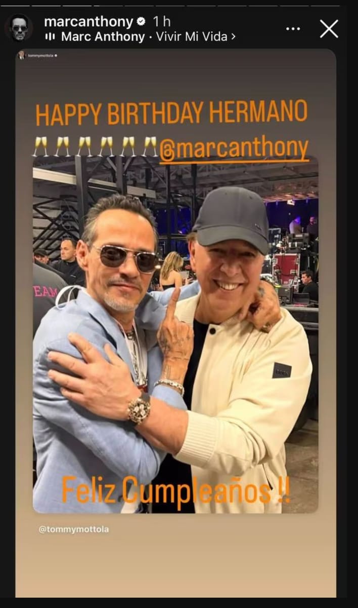 Tommy Mottola congratulated Marc Anthony on his 57th birthday