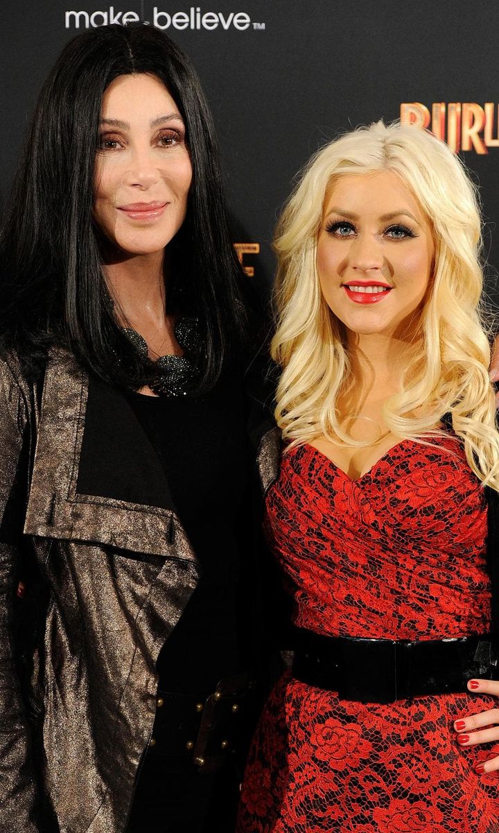 Cher and Christina Aguilera Attend 'Burlesque' Photocall